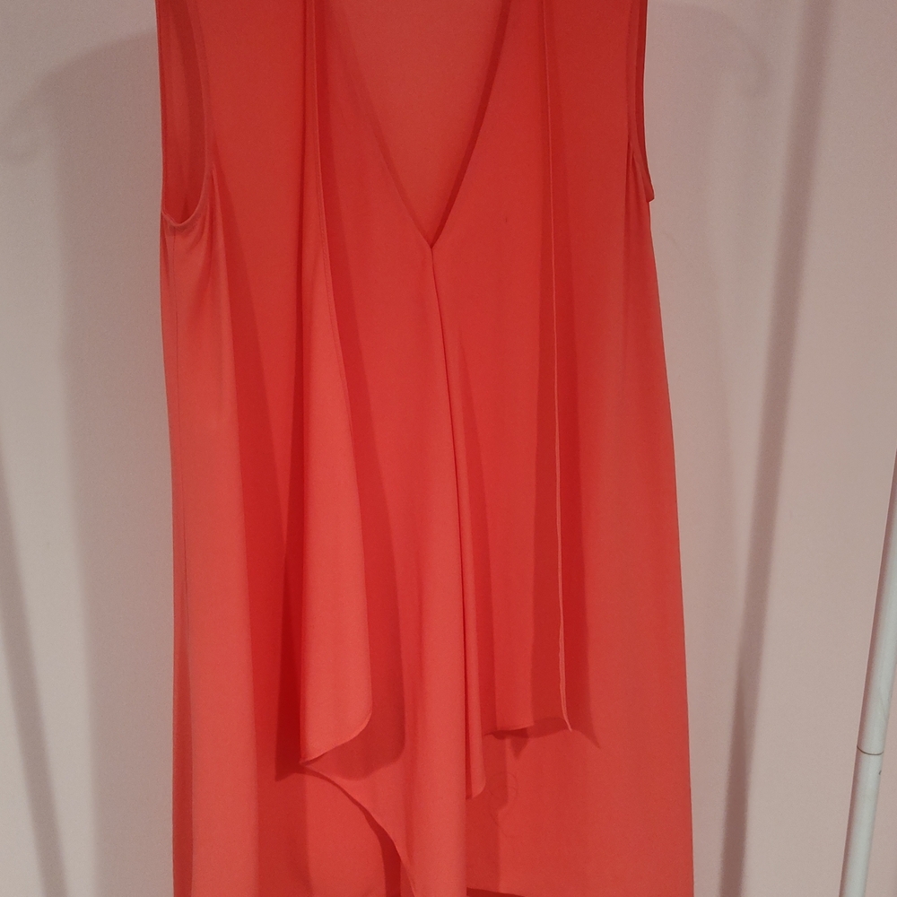 BCBGMaxAzria Vibrant Coral Sleeveless Dress